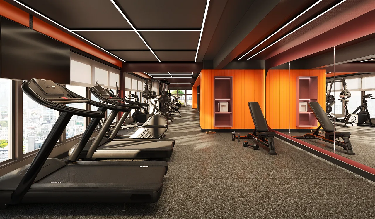 Perspectiva ilustrada do fitness — Nex One Caiubí